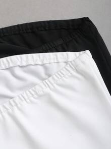 Sweetra Bộ đồ 2 món thời trang xuân/hè dành cho nữ, gồm áo hai dây không dây vai, vạt bất đối xứng, viền ren, kiểu dáng tối giản, thanh lịch cho công sở và mặc hàng ngày, thích hợp cho cả đi làm và sinh hoạt thường ngày. - Đen và trắng - Xem 8