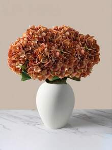 1Pc Orange Faux Hydrangea Flower High Quality Silk Like Artificial Floral Decor For DIY Wedding Bouquet Parties Home Living Room Kitchen Garden Hotel Office Spring Holiday Decoration Wreath Gift - Orange - View 6