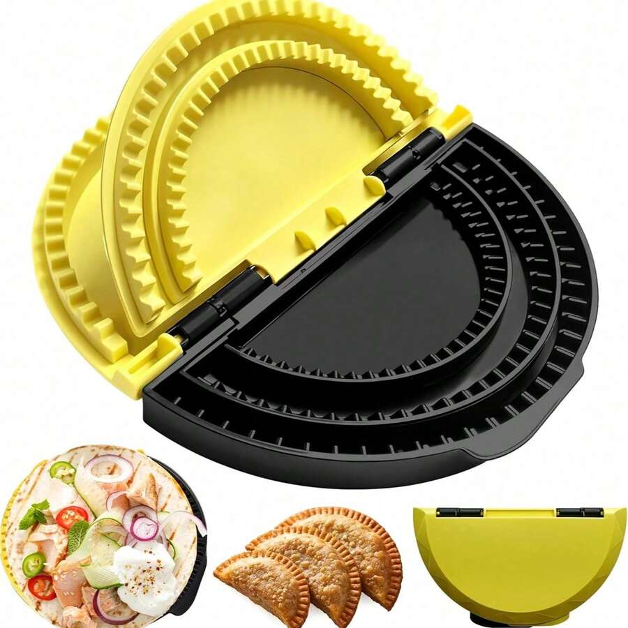 3D Taco Press (10+8+6 Inches) With Clamps And Pancake Molds - Easily Make Tortillas, Kumajis, And More; Easy To Clean. - Multicolor - View 1