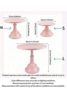 1pc,Pink Metal Cake Tray, Dessert Display Rack, Cupcake Rack, Suitable For Birthday, Party Celebration, And Home Decoration - Multicolor - View 14