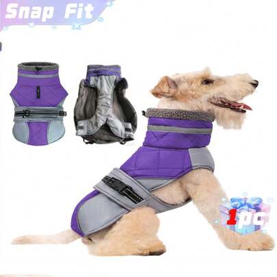 Winter Dog Jacket, Extra Warm Dog Jacket, Cold Weather Dog Coat, High Neck Snow Jacket, Pet Winter Clothing