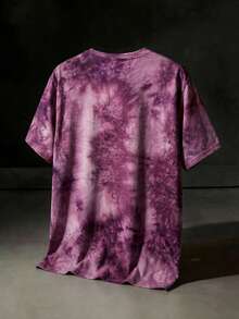 NEON BLANC 男士扎染印花休闲针织短袖T恤 - 紫色 - 查看 2