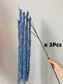 MEHELANY 6/1 pieza Colgante de flor de glicinia artificial azul, Colgante de lágrima de amante, Colgante de amaranto artificial de seda para decoración de boda, Flor de boda burdeos, Ramo de boda en cascada, Adecuado para decoración de fondo de boda, Decoración de hotel, Arreglo floral DIY, Relleno de jarrón, Decoración de pared, Día de la Madre, Cumpleaños, Fiesta, Regalo (Material de tela Flor artificial) - Niebla azul - Ver 11