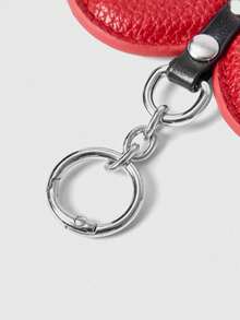 ROMWE 1Pc Red Punk Goth Style Love Rivet Ring Buckle Seal Heart Lock Belt Design Multi-Functional Accessory Buckle, Keychain, Bag Pendant Buckle Can Be Hung On Bags, Pants, Suitable For Daily, Shopping, Dating And Other Matching Items - Red - View 3