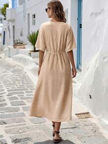 Breezaya 2026 Women's Vacation Style Dress - Khaki - View 2
