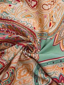 Breezaya Bộ áo liền quần nữ họa tiết Paisley kiểu đan chéo dành cho kỳ nghỉ lễ - Nhiều màu - Xem 6