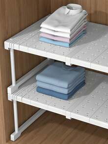 Expandable Wardrobe Closet Organizer Shelf - Multicolor - View 8