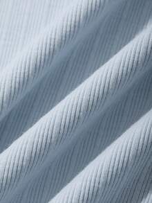 DAZY Áo ngủ nữ dệt kim dáng rộng, viền bèo nhún, thích hợp cho mùa hè. - Màu xanh lam - Xem 7