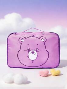 SHEIN X Care Bears 可爱卡通图案印花旅行收纳袋，分类收纳，多种尺寸可选，适用于各种尺寸的包袋，非常适合短途旅行、长途旅行、日常家庭收纳等场景，男女老少皆宜，学生适用，图案包括：开心熊、分享熊、生气熊 - 混色 - 查看 6