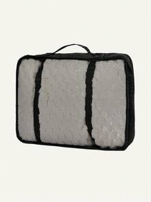 7pcs Travel Packing Bags, Large Capacity Multi-Function Zipper Storage Bags, Hand-Held Travel Bag, Storage Bag, Mesh Bag, Shoe Bag, Bottle Sleeve, Drawstring Bag, General Bag, Luggage Bag, Underwear Storage Bag, Hospital Bag, Shirts, Underwear, Clothes,Easy To Pack, Business Trip, Travel For Holiday - Black - View 9