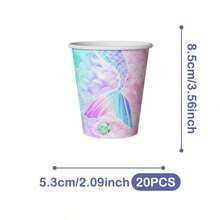 Bộ đồ dùng dùng một lần họa tiết vảy cá biển, gồm đĩa, khăn ăn và cốc, phục vụ 20 người. Bộ đồ dùng tiệc dùng một lần này (bao gồm đĩa, khăn ăn và cốc) rất phù hợp cho các bữa tiệc sinh nhật, đám cưới và dã ngoại gia đình. - Xem 11
