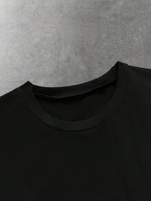 EASEVO Plus Size Men's Vintage Fashion Street Style Rhinestone Embellished Tank Top, Suitable For Commuting - Black - View 7