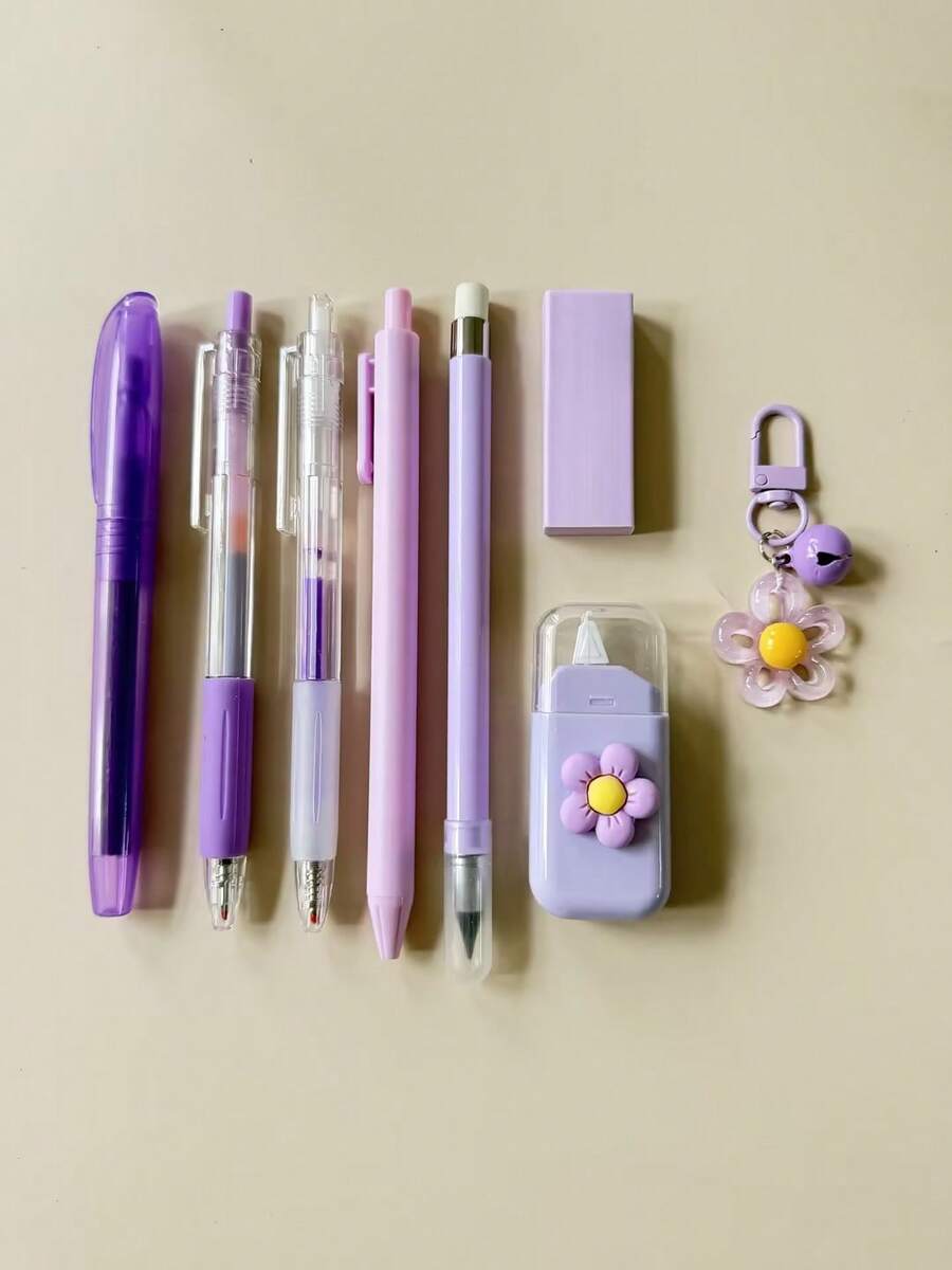 高档8件套文具套装，学生必备文具，学习奖励礼品，书写文具套装。 - 彩色 - 查看 1