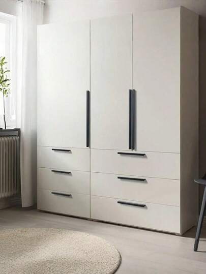 1 Black Aluminum Cabinet Handle - Cabinet Handle, Angled Solid Drawer Handle, With Installation Screws, Suitable For Kitchen Cabinets, Fashionable And Simple Design, Durable, Kitchen Cabinet Handle, Minimalist Design, Strong And Durable