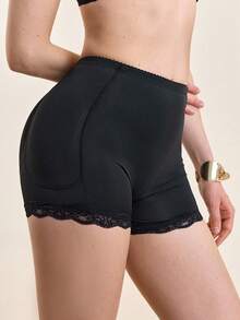 1pc Women's Adjustable Shapewear Short, Butt Lifter, Tummy Control, Padded Underwear With Removable Sponge Inserts - Black - View 5