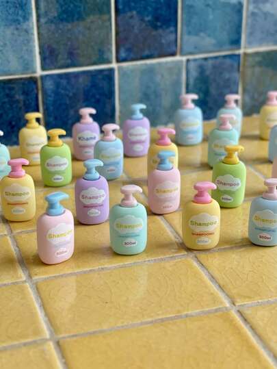 Joivida 1pc Mini Shower Gel Shampoo Model Ornament, Doll House Miniature Model Accessory, Desktop Decoration, Perfect For Christmas, Halloween, Easter, Valentine's Day, Birthday Gifts, Unique Gifts, The Best Ideal Choice For Gift Giving