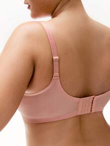 LUVLETTE Soutien-gorge pour femmes en maille transparente et dentelle, ton terre, avec effet minimisateur, sans rembourrage, respirant et épousant les courbes - Acajou - Voir 5