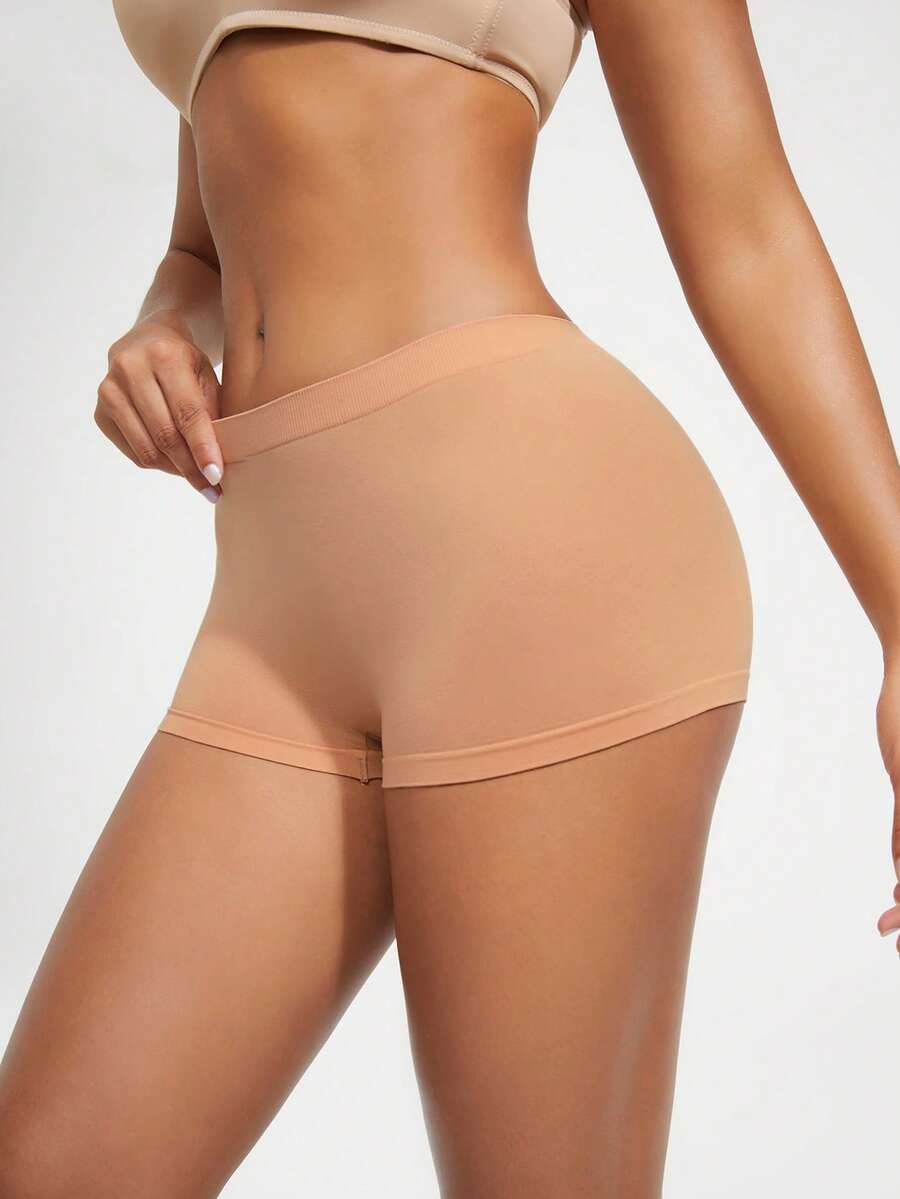 SHAPORA 1pc Apricot Comfortable Minimalist Women's Shapewear Bottom - Apricot - View 1