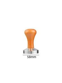 Cirelle 1Pc Coffee Tamper With Solid Wood Handle, Stainless Steel Espresso Press Tool For Coffee Powder, Barista Essential For Coffee Machines, Professional Coffee Accessories For Cafe, Home, Espresso, Easy Grip Flat Base, Gift For Coffee Lovers - dark wood - View 7