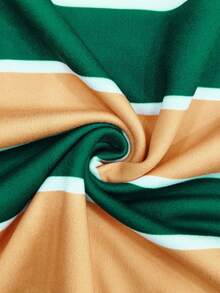 Resyla 女士条纹休闲百搭圆领短袖T恤 - 彩色 - 查看 4