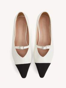 CUCCOO CHICEST Spring And Autumn New Product Beige Black Contrast Color Pointed Soft Sole Slip-On Comfortable Non-Slip And Breathable Women's High Heel Shoes Commuter Wind - Beige - View 1