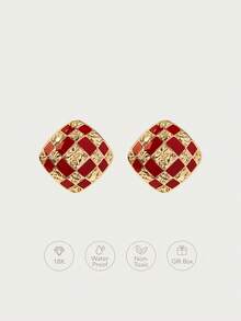 Glisma Women's Earrings,Premium/Old Money/Classy,18K Gold-Plated,Sexy/Vintage,For Mom/Women/Girl/Mother,Summer/Beach/Prom/Party,Layered/Gemstone/Beaded/Crystals - Multicolor - View 1