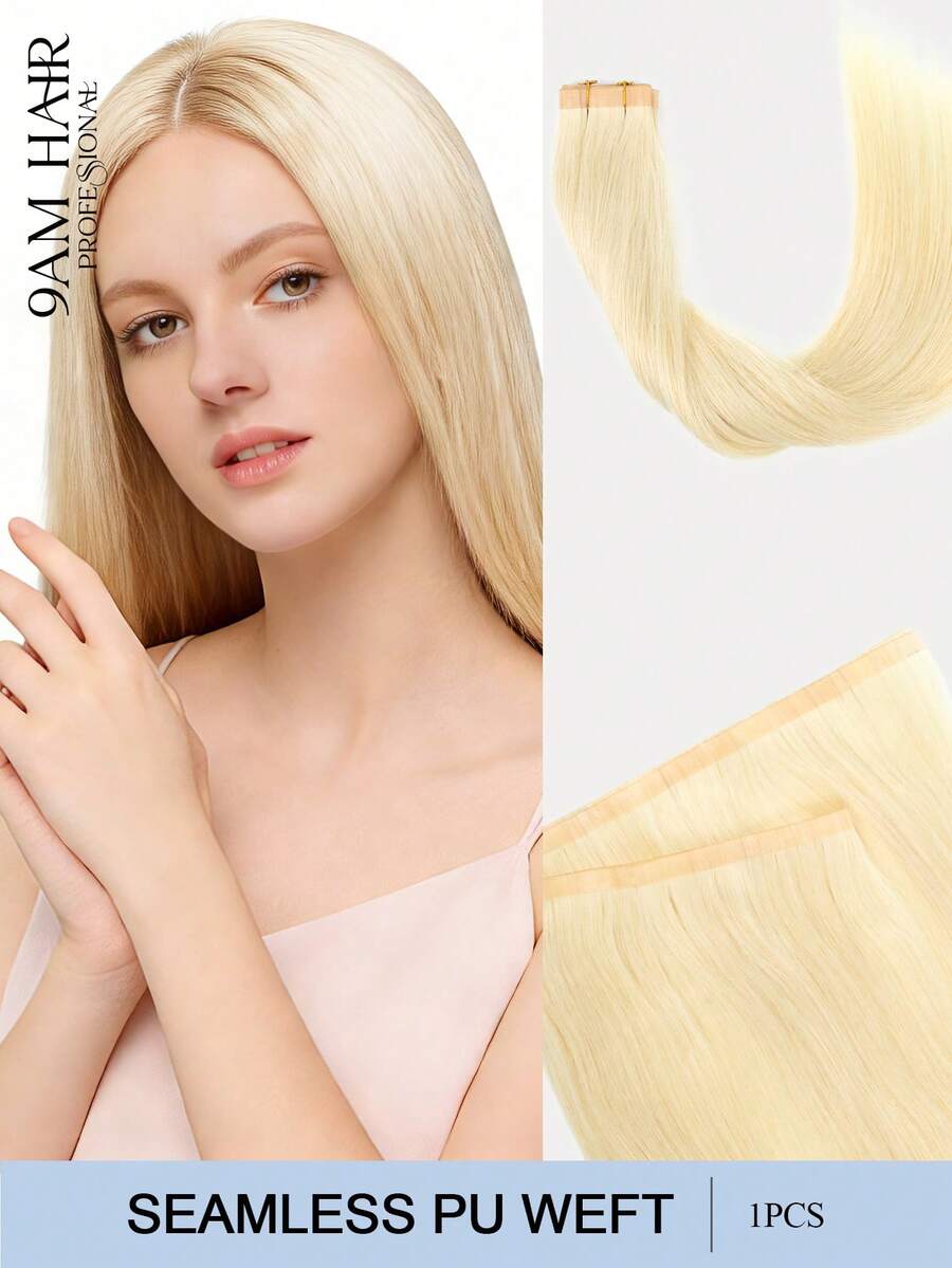 PU Tape Weft Human Hair , No Glue Tape-In Hair Extensions, Seamless PU Skin Weft, 40G-50G, For Fine Hair, Pre-Sealed With Sew-In Clips,Tapes,Sew In Micro Links - S60 - View 1