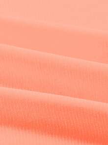 Swim Mod Women's Solid Color Side Tie Wrap Skirt Set - Orange - View 4