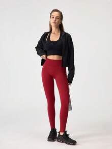 1 chiếc quần legging định hình dáng người dành cho nữ, thích hợp cho hoạt động ngoài trời, tập yoga, thể dục, chạy bộ, trang phục Giáng sinh, quần định hình eo cao cho nữ, quần legging đen giúp thon gọn vòng eo, quần legging đen dành cho nữ, quần định hình giúp thon gọn vòng eo. - Đỏ - Xem 8