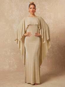 Lumalex 女士露背优雅修身连衣裙 - 鵝黃色 - 查看 6