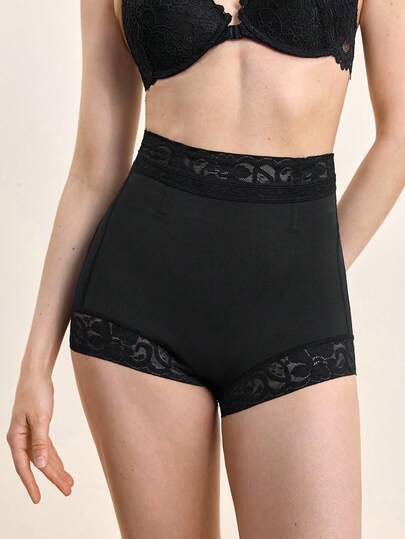 1pc Women's Slimming Waist & Butt Lifting Shapewear Panty, Black, Tight Waist, Lifting Shorts, Anti-Slip Shaping Underwear, For Daily Wear
