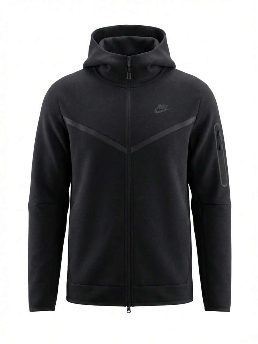 Nike Tech Women's Full-Zip Hoodie Black - Black/Black - View 1