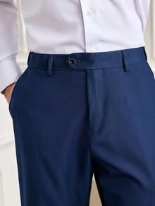 Officeau Bộ vest công sở thời trang nam SuitGent, bộ vest công sở trang trọng chất lượng cao, bộ tuxedo cưới dáng ôm cho chú rể, áo khoác vest nam. - Màu xanh hải quân - Xem 4