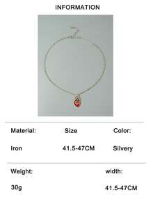 ROMWE Grunge Punk Bộ 1 dây chuyền mặt hình thánh giá Gothic, trái tim màu đào và hình quan tài, thích hợp làm quà tặng trong các bữa tiệc. - Nhiều màu - Xem 10