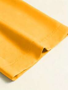 Pantalones largos sencillos de unicolor para mujer, para uso diario en primavera y verano - Amarillo - Ver 4