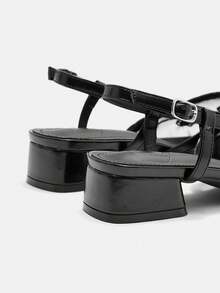 CUCCOO CURVES Women Shoes Women's Pointed Buckle Design Everyday Versatile Fashion Wide Last High Heels - Black - View 5