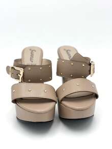 Sandalias de tacon grueso con herrajes ajustables - Maquillaje - Ver 5