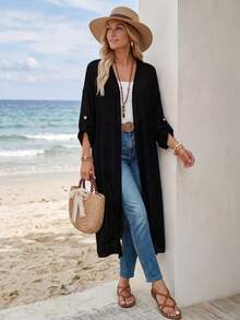 EMERY ROSE Áo khoác nữ Mùa đông Áo thu Trang phục mùa thu cho phụ nữ Trang phục mùa thu Trang phục công sở Trang phục đi chơi - màu đen - Xem 5