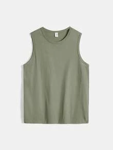 Tween Boy's Casual Solid Color Crew Neck Tank Top, Summer - Multicolor - View 16