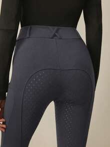 With My Calm With My Calm Women's Equestrian Jodhpurs/Breeches, Full Silicone Seat Non-Slip Riding Pants, Suitable For Horse Riding Sports, - Grey - View 5