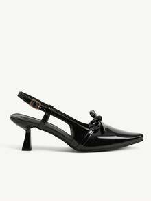 CUCCOO CHICEST 女士优雅简约高跟鞋，适合职场通勤 - 黑色 - 查看 3