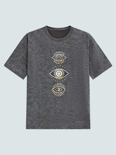 Modcrash Camiseta de manga corta ajustada con estampado casual y de moda para hombre WHITE SHARK, de verano, con estilo retro americano, unisex, con ajuste relajado. Adecuada para uso diario y atuendos de vacaciones de verano.