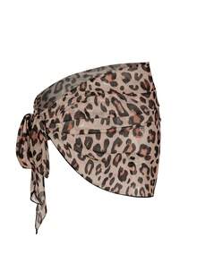 Swim Oasis Bộ sản phẩm kết hợp: Chân váy chiffon màu hồng ombre họa tiết da báo cổ điển với thiết kế buộc dây bên hông, kiểu sarong quấn cho kỳ nghỉ của phụ nữ. - Nhiều màu - Xem 5