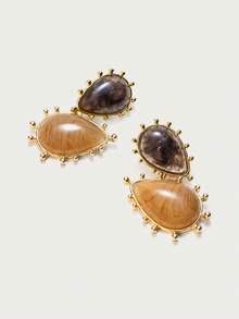 Glisma Orecchini da donna, premium/old money/eleganti, placcati in oro 18K, sexy/vintage, per mamma/donna/ragazza/madre, adatti per estate/spiaggia/ballo/festa, a strati/con gemme/perline/cristalli - Multicolore - Visualizzare 5