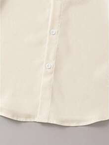 SHEIN Boys' Casual Comfortable Contrast Color Short Sleeve Shirt - Apricot - View 4