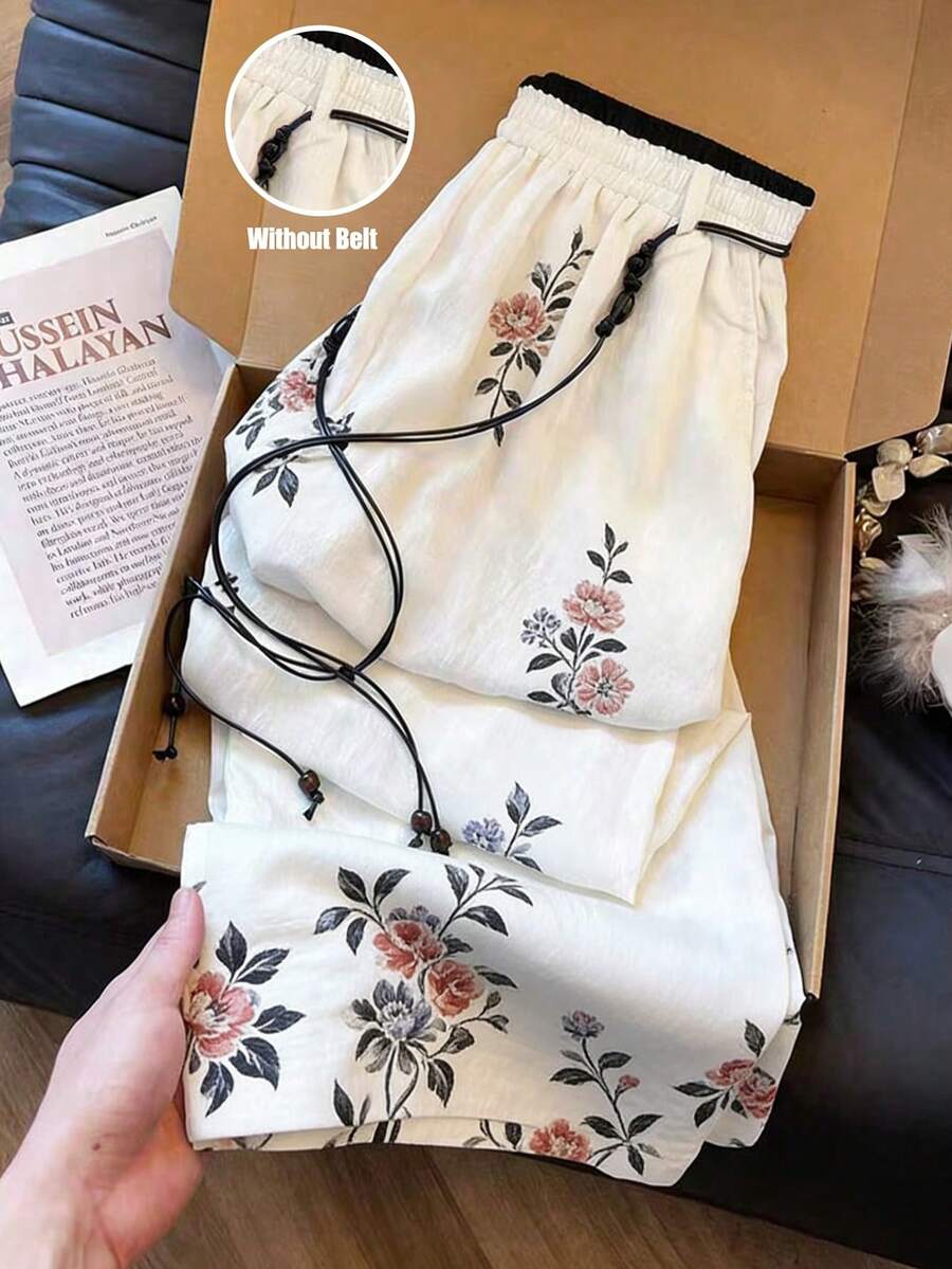 GlowEve Quần nữ kiểu dáng thường ngày in họa tiết hoa, cạp chun. - Nhiều màu - Xem 1