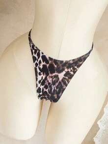 Bộ bikini 3 mảnh họa tiết da báo gợi cảm, kiểu dáng quây ngực, chân váy lưới xếp ly, thích hợp cho kỳ nghỉ xuân/hè, hàng mới về. - Nhiều màu - Xem 3