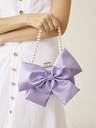 MOTF PREMIUM FASHIONABLE & ELEGANT BOW DECOR EVENING CLUTCH, VALENTINES, PERFECTLY MATCHING WITH PROM DRESSES FOR WOMEN, PROM ACCESSORIES,SEQUIN DRESS WOMEN,SPARKLY DRESS,ELEGANT DRESSES FOR WOMEN, PROM BAG FOR PARTY , PINK
