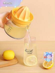 手动榨汁机，手摇式家用水果榨汁机，专为榨取橙子和柠檬汁而设计，采用挤压式榨汁方式。 - 彩色 - 查看 2