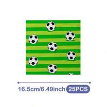 Green Football Disposable Plates, Napkins And Cups Set, Serves 20 Guests. This Disposable Party Set (Including Plates, Napkins And Cups) Is Perfect For Birthday Parties, Weddings And Family Picnics. - View 8